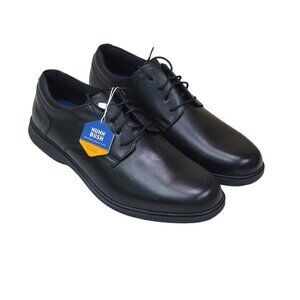 Nunn Bush Lace-Up Oxfords Shoes Mens 12 Black Comfort Gel Slip-Resistant Outsole